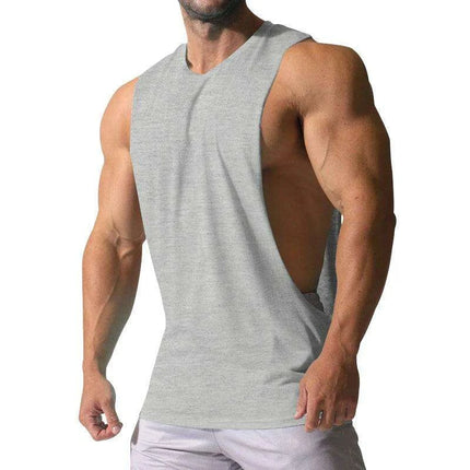 Spring/Summer Men's Casual Sleeveless Muscle Tank Top - Solid Color Sweetheart T-shirt - Très Elite