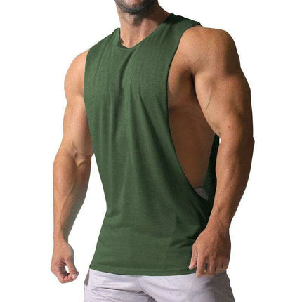 Spring/Summer Men's Casual Sleeveless Muscle Tank Top - Solid Color Sweetheart T-shirt - Très Elite