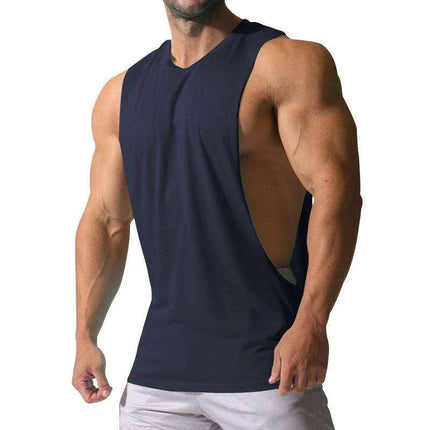 Spring/Summer Men's Casual Sleeveless Muscle Tank Top - Solid Color Sweetheart T-shirt - Très Elite