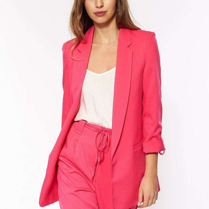 Springtime Chic Blushing Pink Oversized Spring Jacket - Très Elite