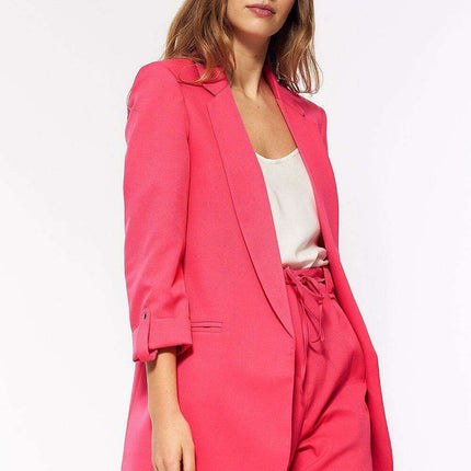 Springtime Chic Blushing Pink Oversized Spring Jacket - Très Elite