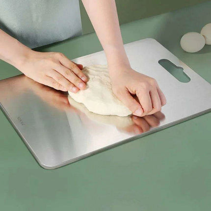 Stainless Steel Antibacterial Chopping Board Set with Complimentary Rolling Pin - Très Elite