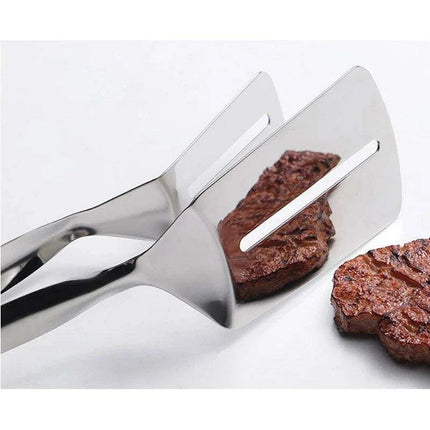 Stainless Steel BBQ Turner and Tongs Set - Essential Grilling Tools - Très Elite