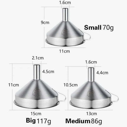 Stainless Steel Canning Funnel with Removable Strainer for Effortless Liquid Transfer and Preservation - Très Elite