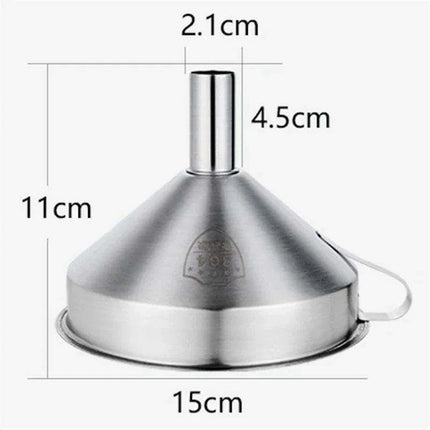 Stainless Steel Canning Funnel with Removable Strainer for Effortless Liquid Transfer and Preservation - Très Elite