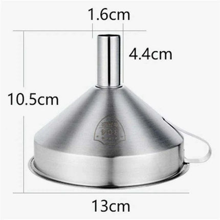 Stainless Steel Canning Funnel with Removable Strainer for Effortless Liquid Transfer and Preservation - Très Elite
