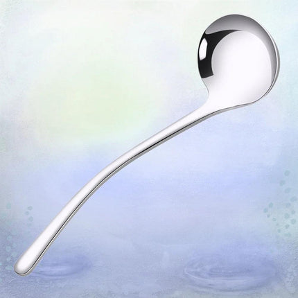 Stainless Steel Chef's Ladle with Long Handle - Ideal for Soup Serving and Cooking - Très Elite