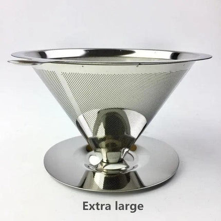 Stainless Steel Coffee Filter Holder Set - Premium v60 Dripper Stand for Enhanced Coffee Flavors - Très Elite