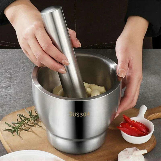 Stainless Steel Premium Herb and Spice Grinder Set - Très Elite