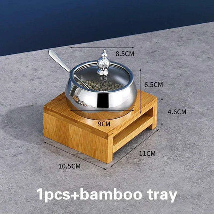 Stainless Steel Spice Storage and Oil Sprayer Set - Essential Organizer for Culinary Lovers- Très Elite- Très Elite