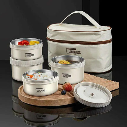Stainless Steel Thermal Bento Lunch Box Set with Portable Stackable Design - Très Elite