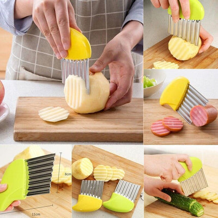 Stainless Steel Wave-Cut Vegetable Slicer - Your Essential Kitchen Tool - Très Elite