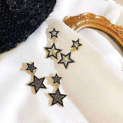 Starlit Gemstone Drop Earrings - Elegant Ear Adornments - Très Elite