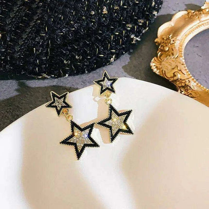 Starlit Gemstone Drop Earrings - Elegant Ear Adornments - Très Elite