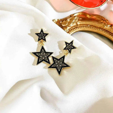 Starlit Gemstone Drop Earrings - Elegant Ear Adornments - Très Elite