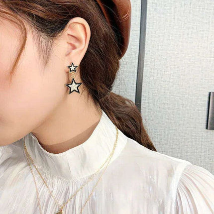 Starlit Gemstone Drop Earrings - Elegant Ear Adornments - Très Elite