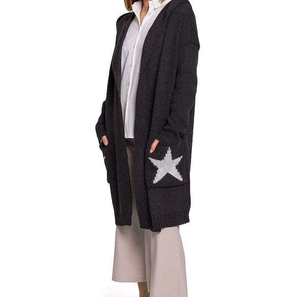 Starry Knit Cardigan with Unique Star Motif - Très Elite