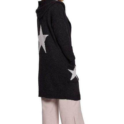 Starry Knit Cardigan with Unique Star Motif - Très Elite