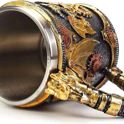 Steampunk Dragon Adventure Stainless Steel Mug - Exceptional Father's Day Present - Très Elite