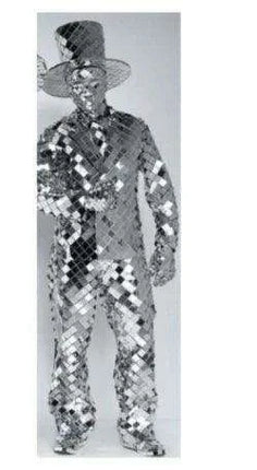 Stellar Chic: Innovative High-Tech Wedding Attire for Couples - Reflective Performance Ensemble