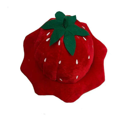 Strawberry Delight Costume Beret Hat for Women - Fun Plush Bonnet for Halloween, Parties, and Costumes - Très Elite