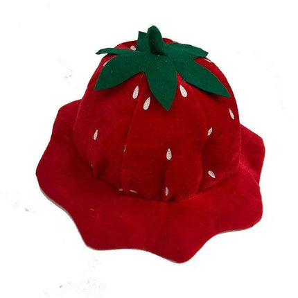 Strawberry Delight Costume Beret Hat for Women - Fun Plush Bonnet for Halloween, Parties, and Costumes - Très Elite