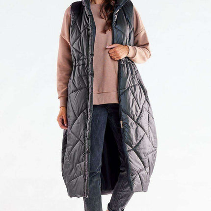 Streamlined Zippered Vest with Oversized Silhouette - Très Elite