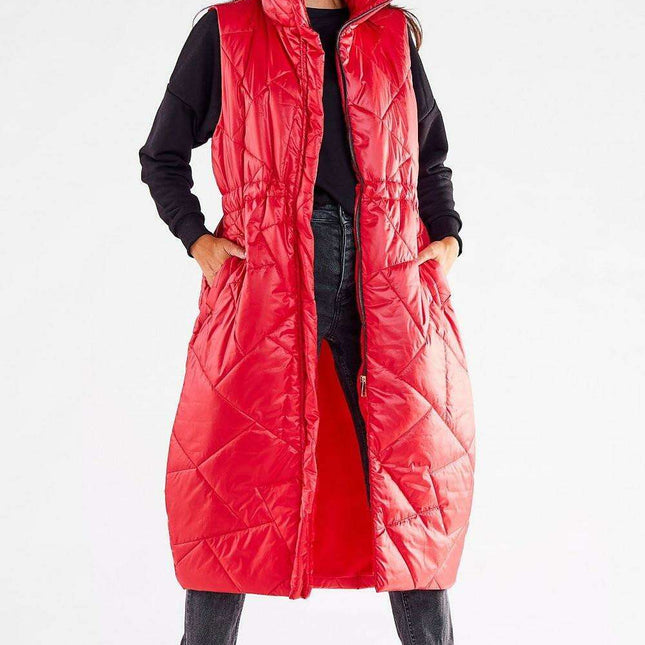 Streamlined Zippered Vest with Oversized Silhouette - Très Elite
