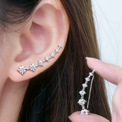 Stunning 1.9 Carat Lab-Created Diamond Sterling Silver Earrings with Authenticity Certificate - Luxurious Gift Packaging and Quality Assurance