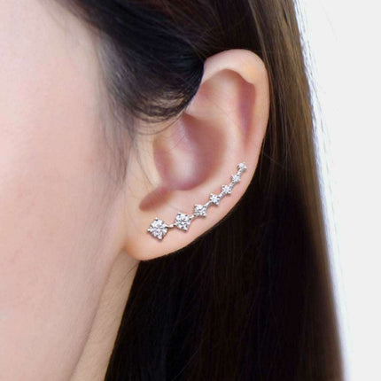 Stunning 1.9 Carat Lab-Created Diamond Sterling Silver Earrings with Authenticity Certificate - Luxurious Gift Packaging and Quality Assurance - Très Elite