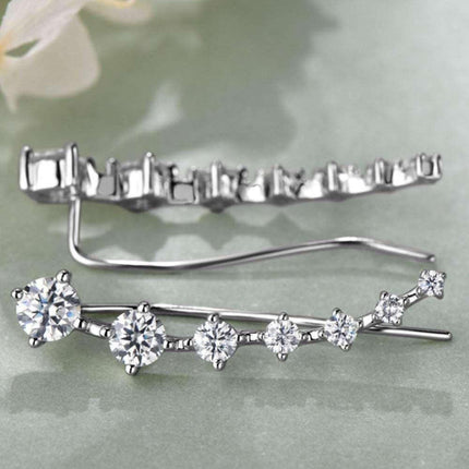 Stunning 1.9 Carat Lab-Created Diamond Sterling Silver Earrings with Authenticity Certificate - Luxurious Gift Packaging and Quality Assurance - Très Elite