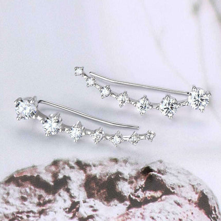 Stunning 1.9 Carat Lab-Created Diamond Sterling Silver Earrings with Authenticity Certificate - Luxurious Gift Packaging and Quality Assurance - Très Elite