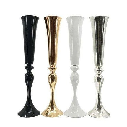 Elegant 55cm Silver Floral Centerpiece Vase for Wedding and Event Decor
