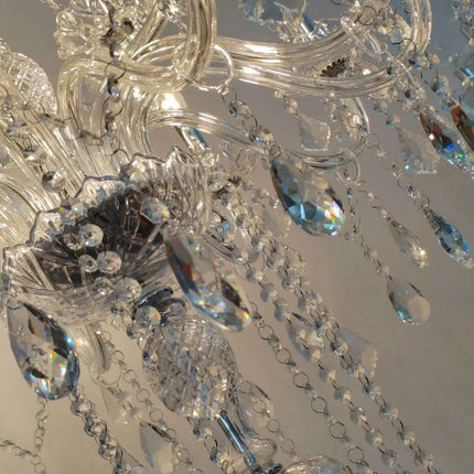 Stunning K9 Crystal Chandelier for Opulent Staircases and Lobbies - Options for 12, 15, 18, and 24 Lights..