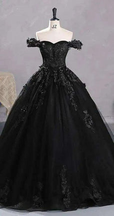 Stunning Off-The-Shoulder Cerulean Quinceanera Ball Gown with Graceful Lace Details and Dramatic Train - Très Elite