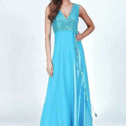 Stunning Sequin Maxi Dress with Chic Envelope Style