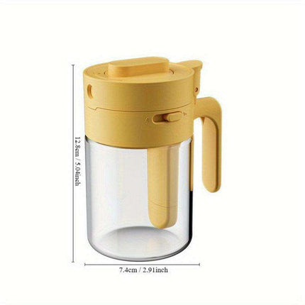 Stylish 2-in-1 Glass Spice Jar Set with Spoon Compartment, Dual-Function Condiment Organizer for Kitchen - Très Elite