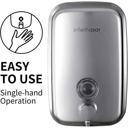 Stylish 304 Stainless Steel Wall-Mounted Liquid Soap Dispenser - Elegant Hygiene Solution - Très Elite