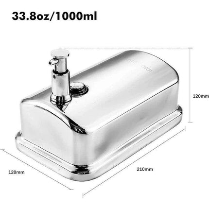 Stylish 304 Stainless Steel Wall-Mounted Liquid Soap Dispenser - Elegant Hygiene Solution - Très Elite