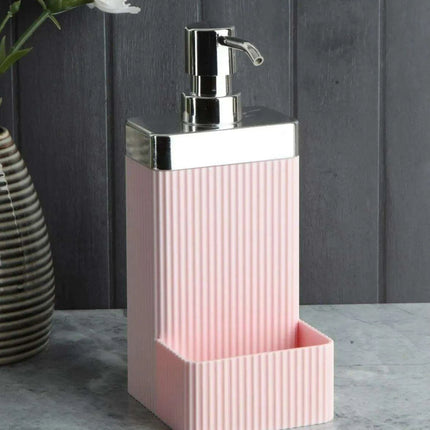 Stylish Acrylic Soap Dispenser Set with Convenient Sponge Holder - Modern Organizer for Kitchen and Bathroom