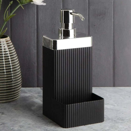 Stylish Acrylic Soap Dispenser Set with Convenient Sponge Holder - Modern Organizer for Kitchen and Bathroom