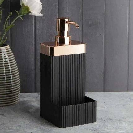 Stylish Acrylic Soap Dispenser Set with Convenient Sponge Holder - Modern Organizer for Kitchen and Bathroom