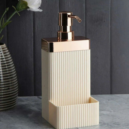 Stylish Acrylic Soap Dispenser Set with Convenient Sponge Holder - Modern Organizer for Kitchen and Bathroom