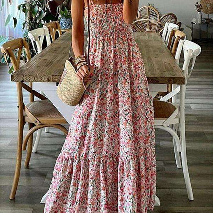 Stylish All-Season Printed Suspender Dress for Women - Très Elite