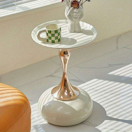 Stylish All-Weather Coffee Table with Sturdy Metal Frame - No Assembly Needed - Très Elite