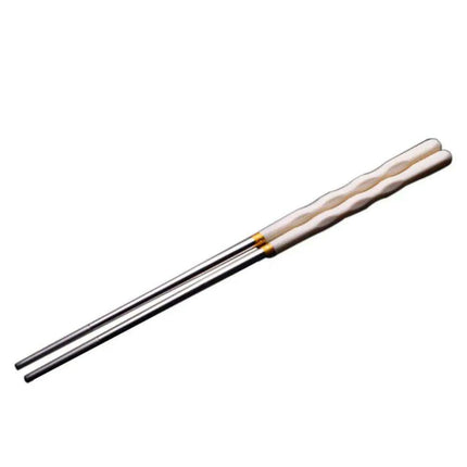 Stylish Anti-Slip Stainless Steel Chopsticks for Sushi and Asian Dishes - Ideal for Home and Restaurant Use - Très Elite
