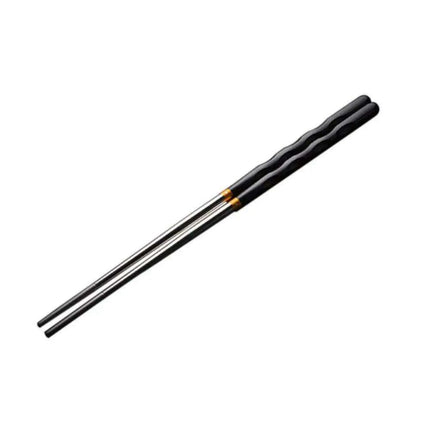 Stylish Anti-Slip Stainless Steel Chopsticks for Sushi and Asian Dishes - Ideal for Home and Restaurant Use - Très Elite