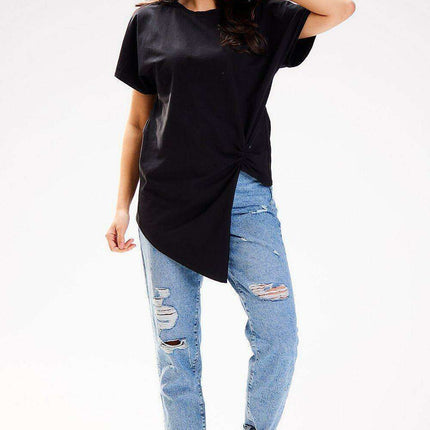Stylish Asymmetrical Cotton Top for Ultimate Comfort - Très Elite
