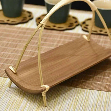 Stylish Bamboo Serving Platter Set for Sushi, Dumplings, and Sweet Treats - Très Elite