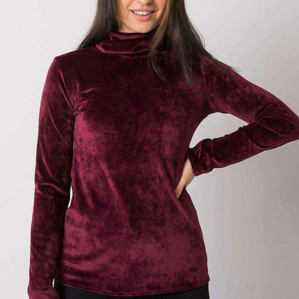 Stylish Beige Velour Turtleneck Sweater with Cozy Cotton Blend - Très Elite